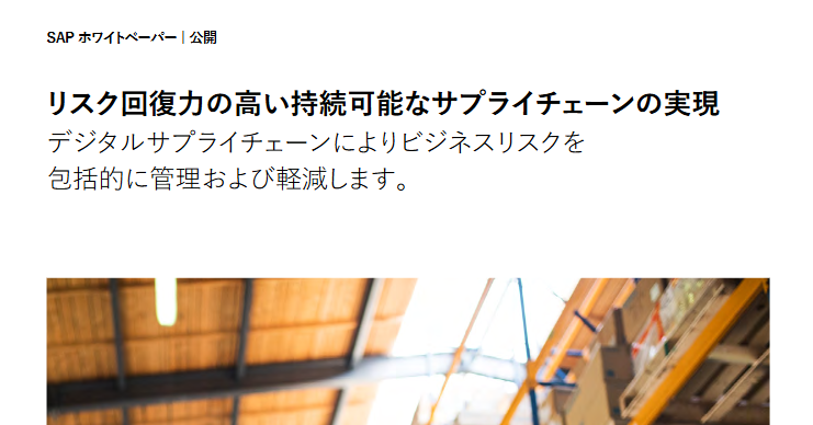 リスク回復力の高い持続可能なサプライチェーンの実現